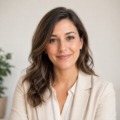 Portrait of Claire Moreau, fictional consumer finance editor